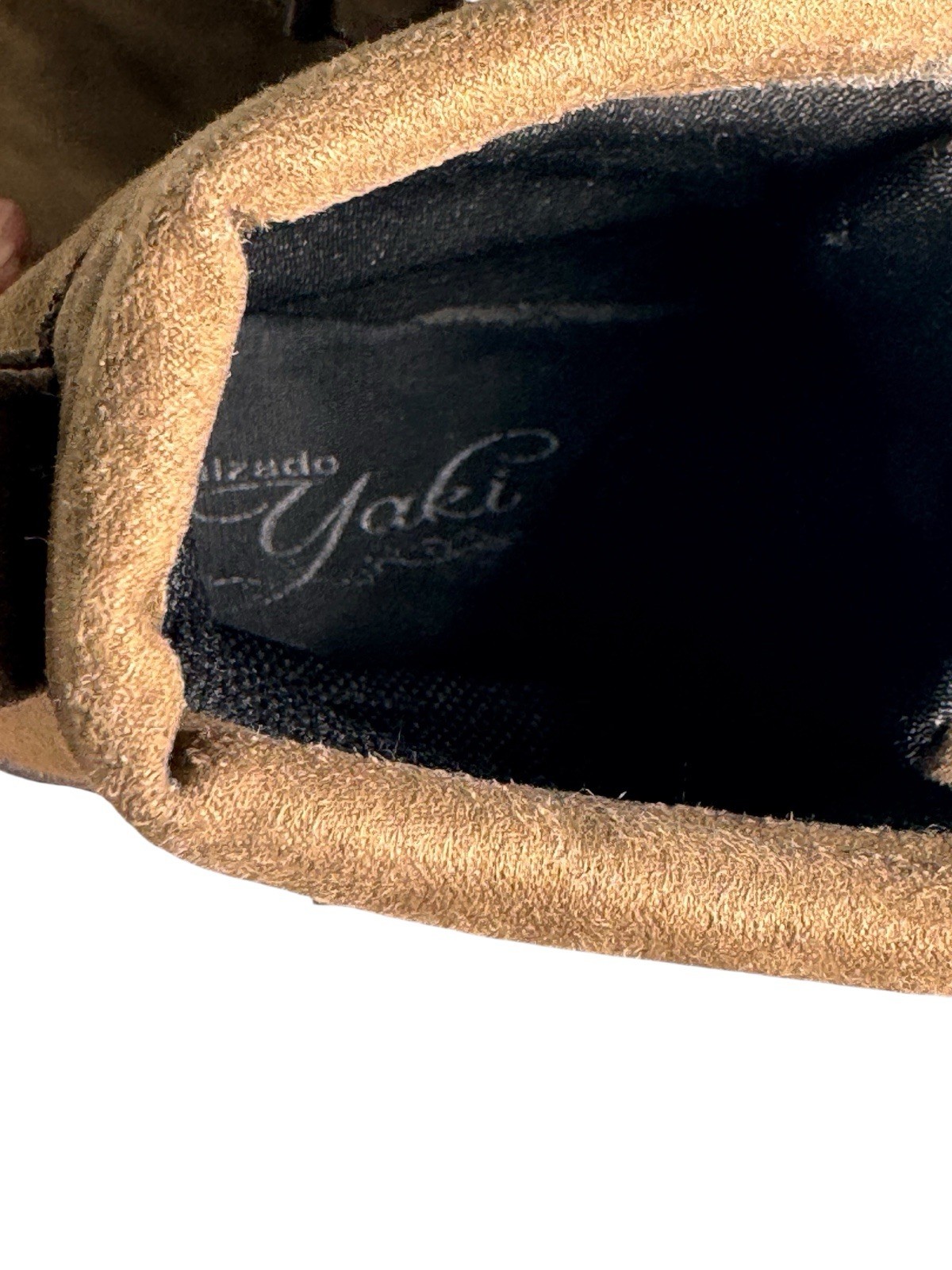 Calzado Yaki Boots Women’s 11 Suede Brown Lace-Up Ankle Western Boho Handcraft