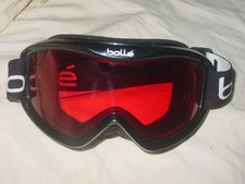 BOLLE SKI SNOWBOARD MOTOCROSS BLACK FRAME GOGGLE RED LENS SUNGLASSES SNOW SPORT