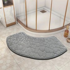Bathroom Absorbent Mat Curved Door Toilet Shower Non Slip Thickened Foot Rug