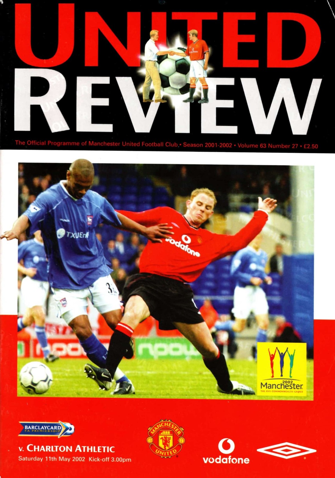 Manchester United v Charlton Athletic 2001-2002 Premier League 11/05/2002