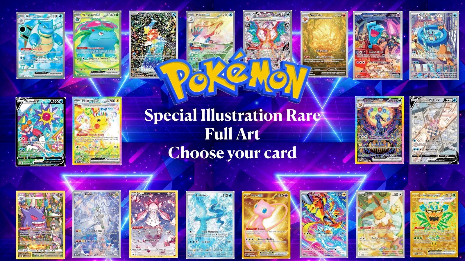 Pokemon TCG, Special Illustration Rare - Choose Your Card, English ,Full Art,NM