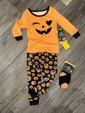 Trick Or Treat Sleep Kids Pajamas and Socks Set Halloween - New with Tags