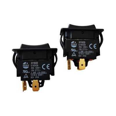 2pcs HY60D KEDU 20A 125VAC RET-EXT 4Pin (ON)-Off-(ON) Pushbutton Switch