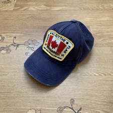 Dsquared2 Distressed Cap Canadian Flag Icon Baseball Hat Baseball Cap Hat Navy