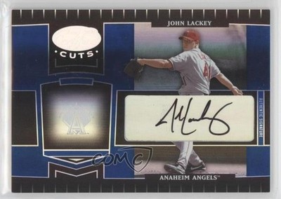 2004 Leaf Certified Cuts Marble Blue Signatures 70/75 John Lackey #3 Auto s7f