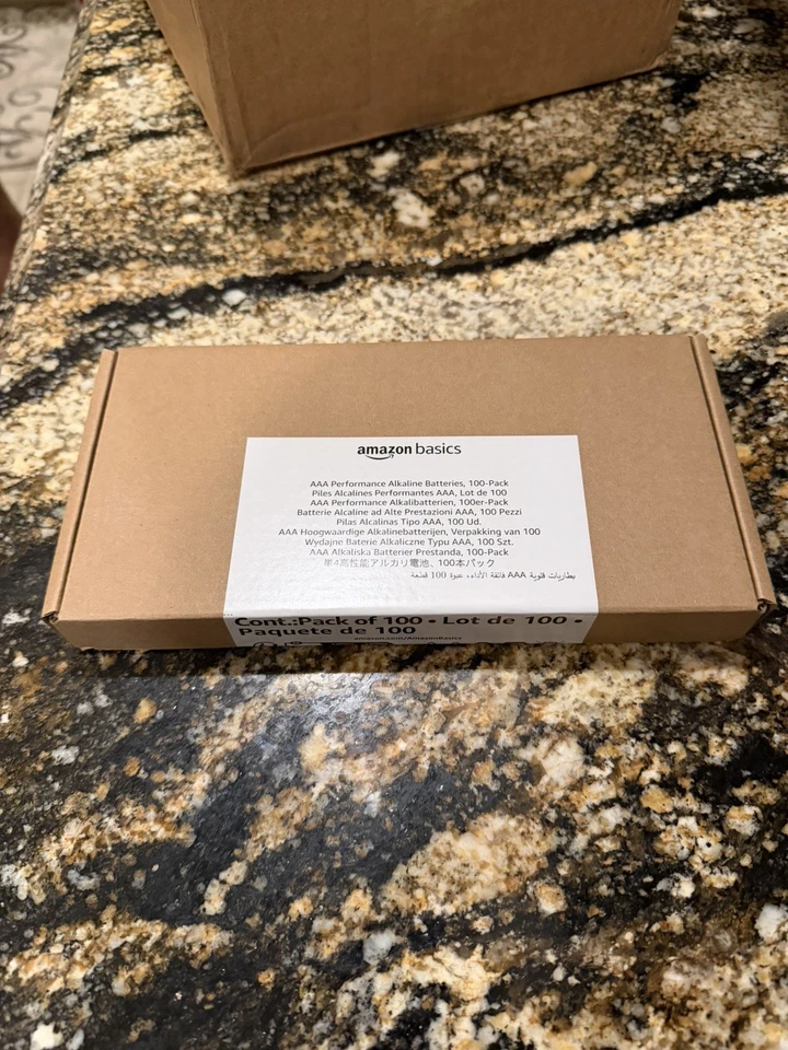 100 Amazon Basics AAA Alkaline High-Performance Batteries 1.5 Volt 10-Year Shelf - Image 3 of 4