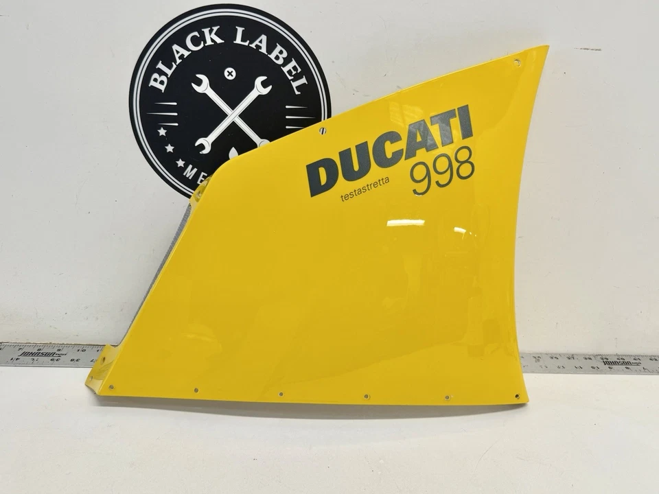 Carenado medio amarillo genuino Ducati 998 748 cubierta derecha 48011221AB necesita pintura Foto 2 de 4