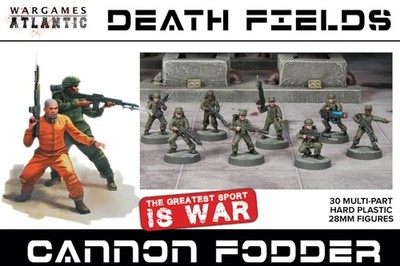 Wargames Atlantic Death Fields Cannon Fodder 30 hard plastic troops DF005