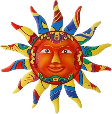 13" Metal Sun Wall Art Decor Hanging for Indoor Outdoor Home Garden Christmas Gi
