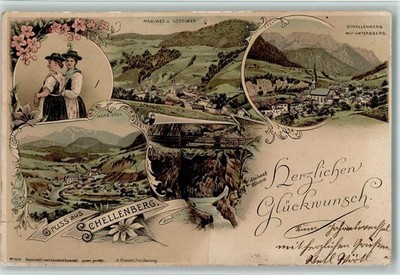 13409408 - 8246 Marktschellenberg Gruss aus - Litho, Schellenberg , Kunstverlag