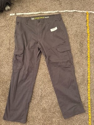 Lee Extreme Comfort MVP Men's 34x30 Gray Cargo Pants Straight Fit