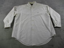 Ralph Lauren Shirt Mens 16.5 33 White Yarmouth Cotton Oxford Button Down Pony
