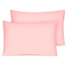 Organic Cotton Toddler Pillowcase 2 Pack, 14 x 20 Travel Pillow Toddler, Pink