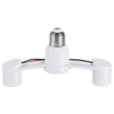 E27 Light Socket Splitter Dual Heads Lamp Holder Adapter for Led Bulbs Pbt Fi...