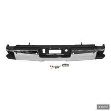 1 Bumper Guards Chrome Steel Rear Step Assembly Compatible 2015-2019 Chevy Gmc