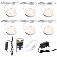 KüChe Unterbauleuchte LED Dimmbar Fernbedienung Schrankbeleuchtung 6 StüCk 12W