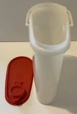 Tupperware Store -n-pour Beverage Buddy Container 587-2 Clear with Red Lid