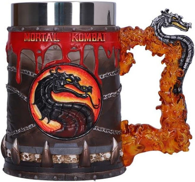 Mortal Kombat Dragon Logo Tankard with Scorpion Design - 15.5cm Collectible