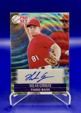 Nolan Gorman - 2021 Leaf Pro Set Metal - 1991 Base Autographs - Purple Wave /20