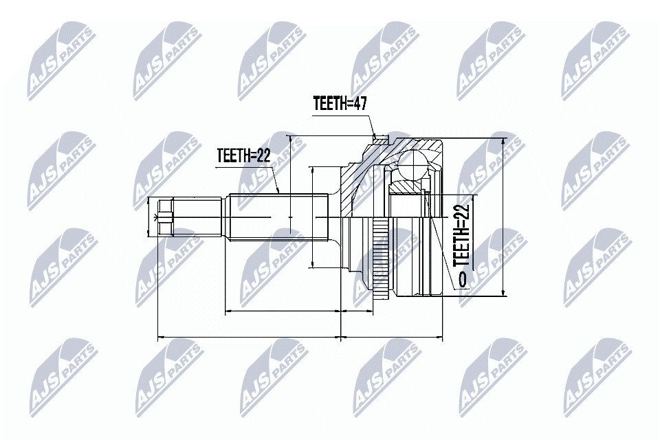 Wheel Side NTY OE NPZ-DW-021 Joint Kit, drive shaft for CHEVROLET,DAEWOO
