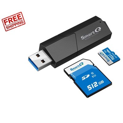Fast USB 3.0 Dual Slot Card Reader for SD & Micro SD   Ideal for Photographers