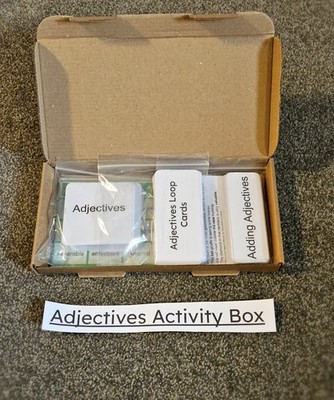 Adjektive Activity Box - Englisch Alphabetisierung Kreatives Schreiben Beschreibende Wörter