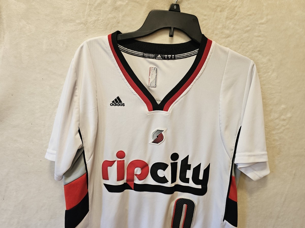 Portland Trail Blazers Jersey Ripcity Sz S White Damian Lillard