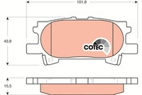 Bremsbelagsatz Scheibenbremse Hinten Trw GDB3339 FÜR Lexus Toyota