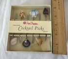 Cocktail Picks Glass Top Sea Shells Royal Hawaiian Tiki Bar Set Of 6 — photo 3