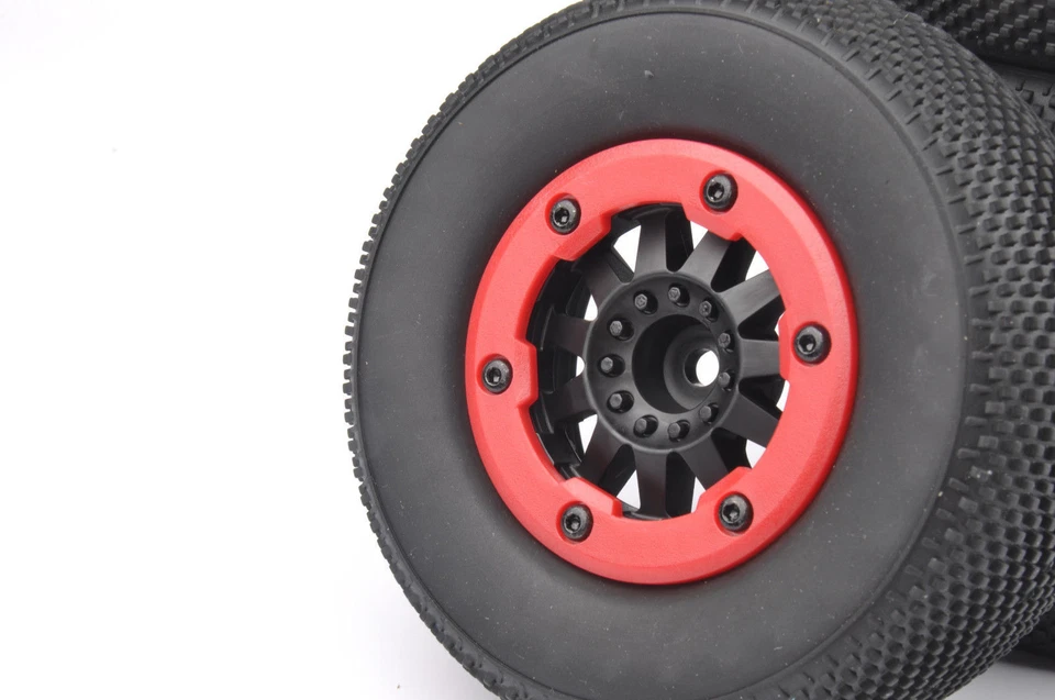 4Pcs 1:10 RC Short Course Tires&Bead-Lock Rims For HSP TRAXXAS Slash Racing Car - Image 4 of 4