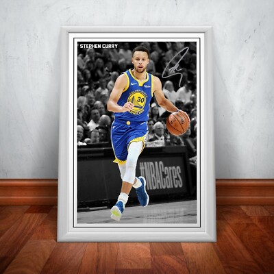 A3 A2 A1 Sizes Stephen Curry Golden State NBA Autographed Poster Print