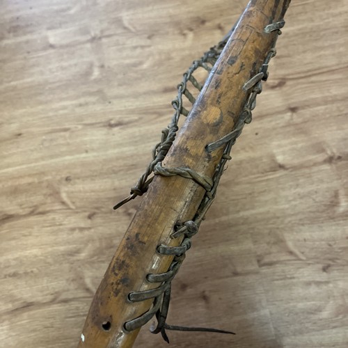 GREAT Vintage Wooden LACROSSE STICK Lax 46" Long + PATINA - Picture 3 of 11