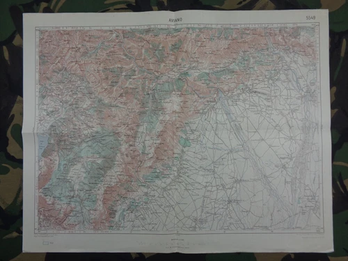 WW1 AUSTRO-HUNGARIAN military map entitled "AVIANO" (ITALIAN FRONT)