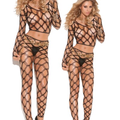 Stripper Outfit Exotic Dance wear Diamond Net Lingerie Leggings Set