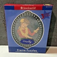 American Girl Frame Molly Puzzles 3 Different Oval Pictures 50 Pieces Each