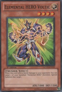 Elemental HERO Voltic - LCGX-EN039 - Common - Unlimited Edition x3 - Near Mint