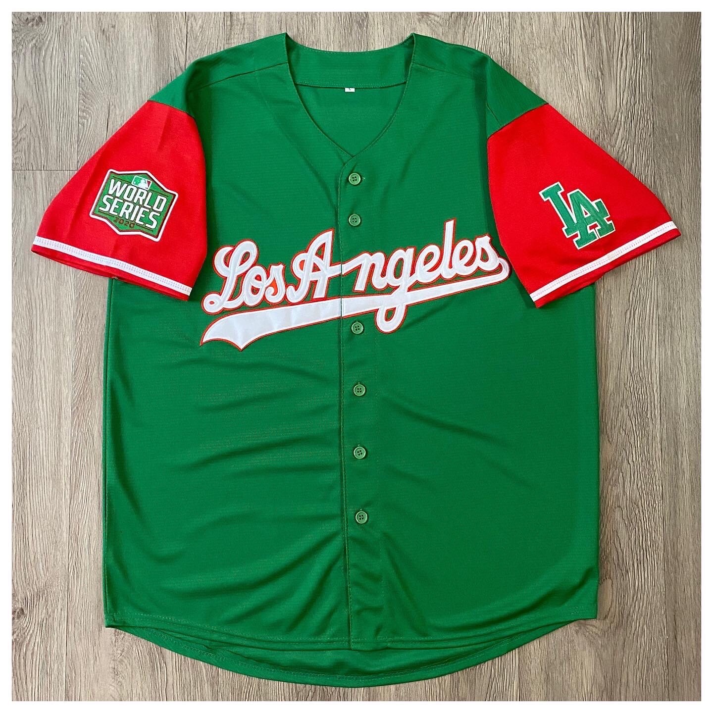 dodgers jersey white and green