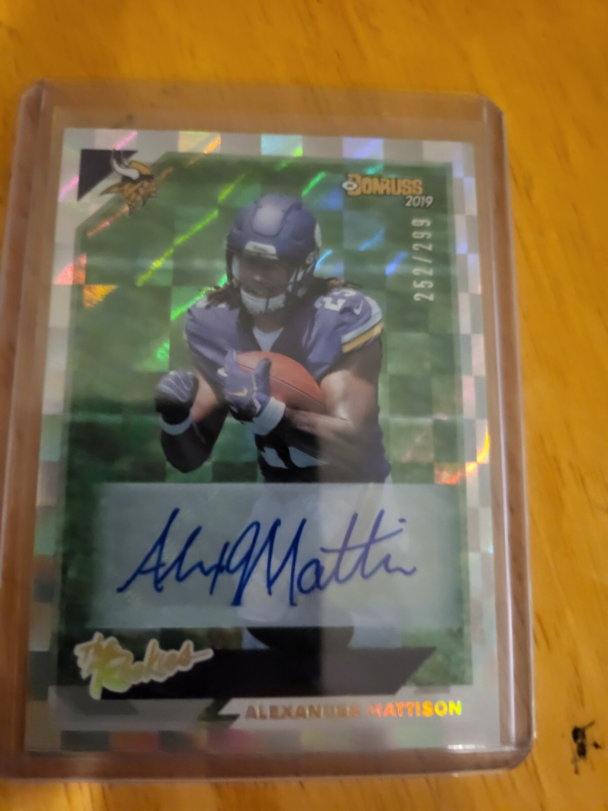 2019 Panini Donruss Alexander Mattison The Rookies Auto #/299 #TR-31 Vikings Rb