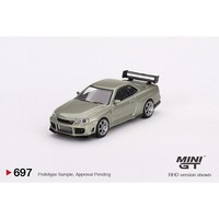 Mini Gt - 1999 Nissan Skyline GT-R R34 Tommykaira R-Z, Grey - MGT00697 (Rhd)