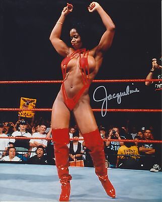 Jacqueline autographed 8x10 WCW TNA Free Shipping #1 Red Bikini Contest | eBay