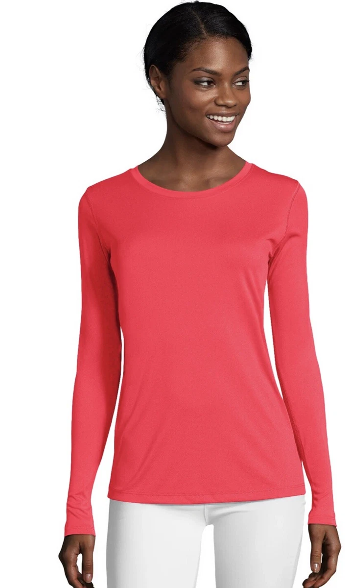 Hanes long sleeve women's t shirts 2025