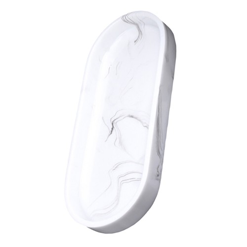Oval Vanity Tray Bathroom Vanity Tray Marble Soap Dish Entryway Tray Keys - Picture 11 of 12