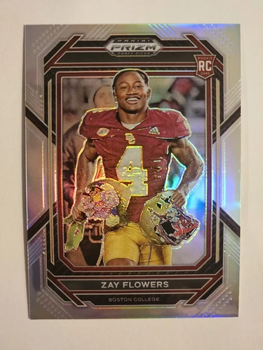 Zay Flowers 2023 Panini Prizm Draft Silver Prizm #143 Image Variation Ravens RC