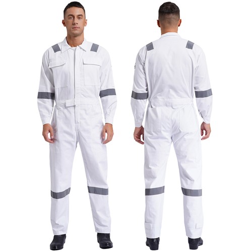 Men Coveralls Dustproof Jumpsuit Rompers Overalls Adult Workwear Cotton Outfits - Picture 7 of 69