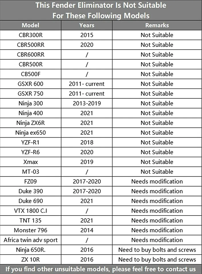 Soporte de matrícula de motocicleta con LED para Suzuki GSX-R 600 750 1000 1300 Foto 2 de 4