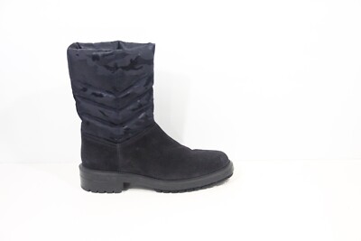 Aquatalia Lori Snow Boot sz 6.5 Women Winter Bootie Quilted Lug Sole made Italy