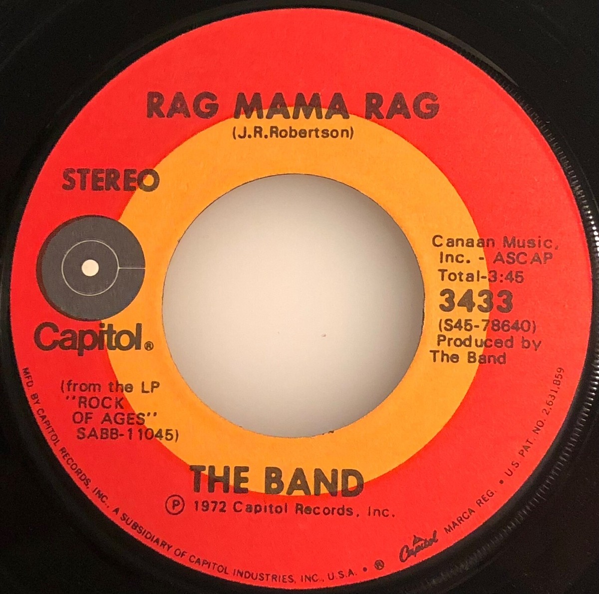 THE BAND / Don't Do It & Rag Mama Rag / 1972 45 / NM+ | eBay