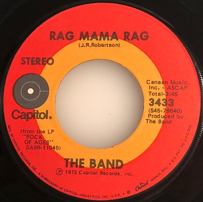 THE BAND / Don't Do It & Rag Mama Rag / 1972 45 / NM+ | eBay