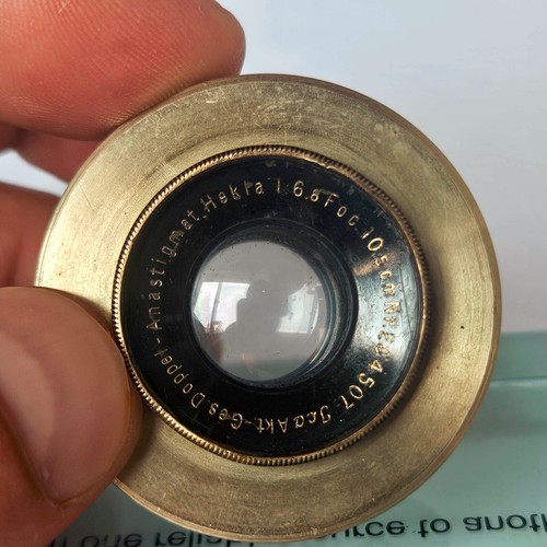 rare vintage Anastigmat Lens Goerz Doppel Hekla Brass 6.8foc 10.5cm ges doppel - Picture 6 of 15