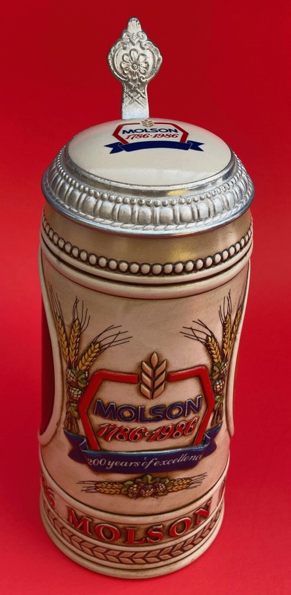 非売品 CHEERS FOR 200YEARS MOLSON 1786-1986 非売品 CHEERS FOR 200YEARS MOLSON 1786-1986 Vintage Beer Stein Mug